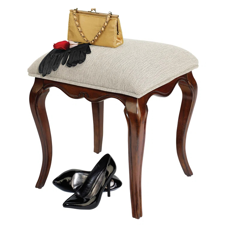 Design Toscano Lady Guinevere Upholstered Vanity Stool