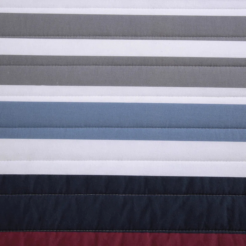 Nautica Nautica Bradford Cotton Reversible Navy Quilt Set