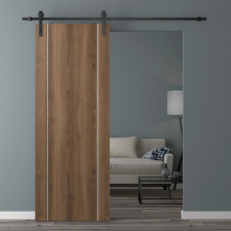 Belldinni Optima 2U Manufactured Wood Composite Sliding Barn Door With Hardware Kit