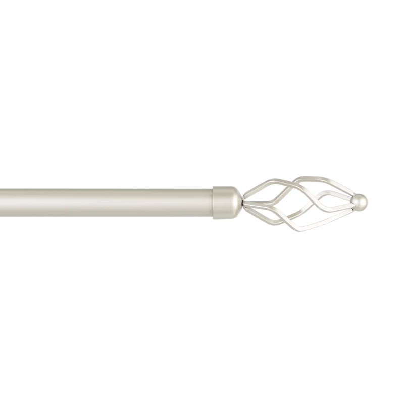 Amalgamated Textiles Exclusive Home Lancelot 1" Window Curtain Rod and Finial Set, Adjustable