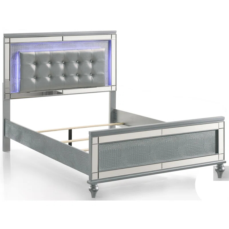 Benjara Lee Upholstered Platform Bed