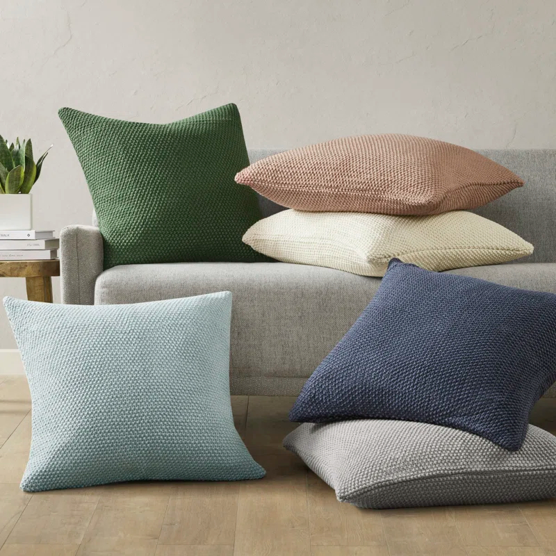 INK+IVY Tino Knit Square Euro Pillow Sham