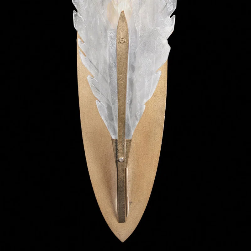 Fine Art Handcrafted Lighting Plume Armed Sconce
