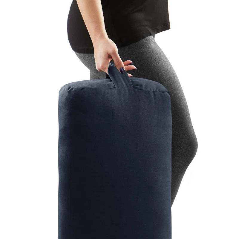 Node Fitness 25" x 12" x 6" Rectangular Floor Pillow and Meditation Bolster
