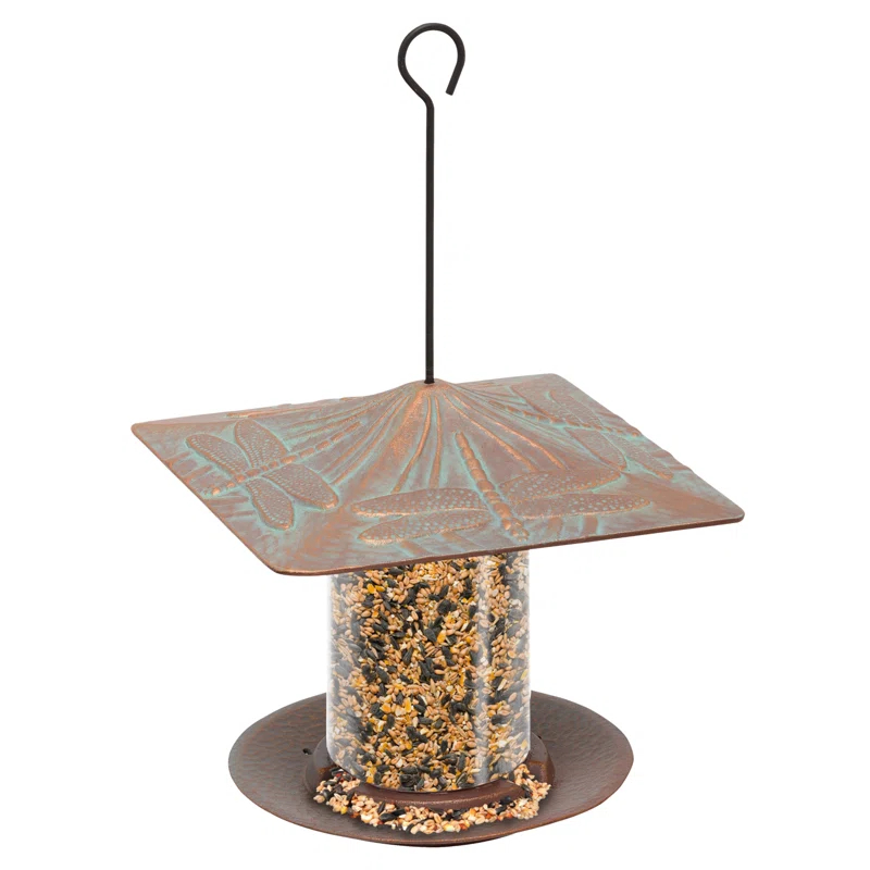 Whitehall Products Dragonfly Tube Bird Feeder
