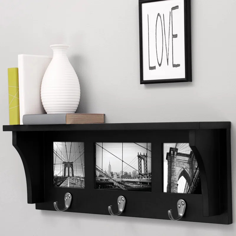 Winston Porter Lemire Wall 3 - Hook Wall Mounted Coat Rack