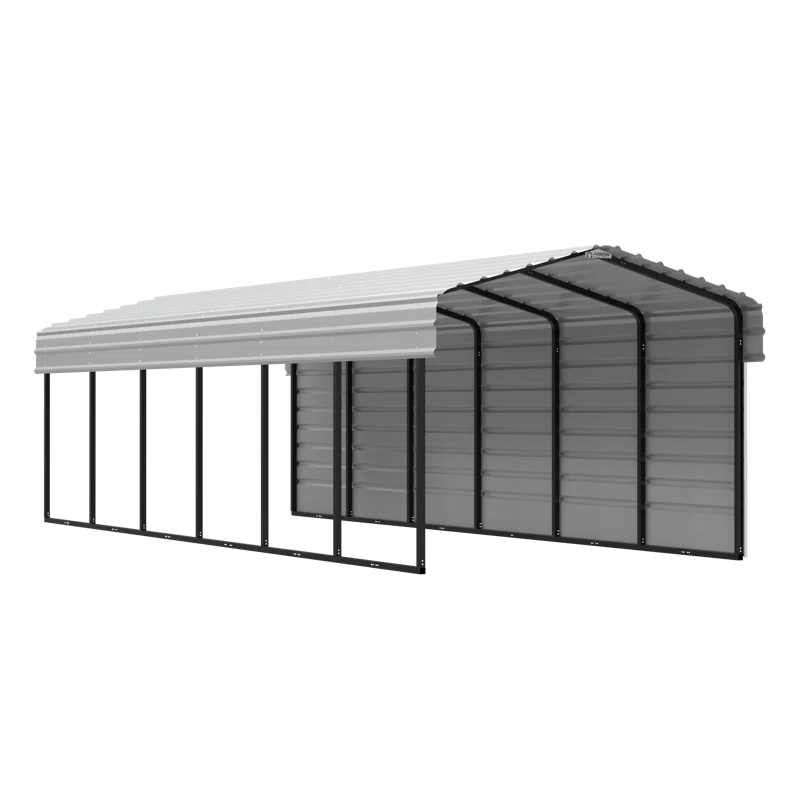 Arrow 29 x 10 ft Carport with 1-sided Enclosure