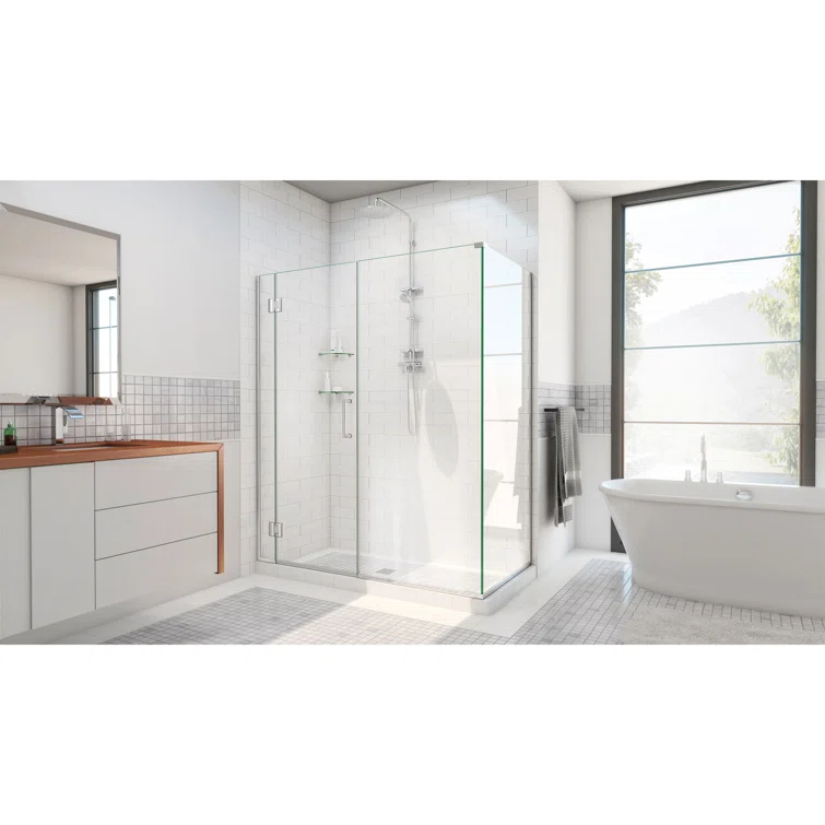 DreamLine Unidoor-X 59 in. W x 34 3/8 in. D x 72 in. H Hinged Shower Enclosure E1233034-01