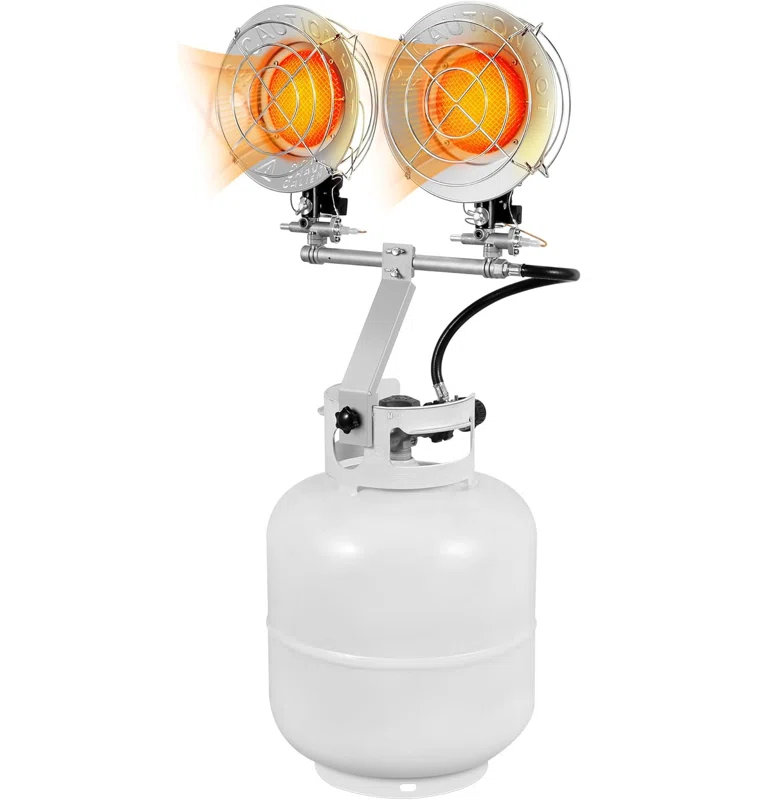 VIVOHOME 30000 BTU Propane Tank Top Portable Patio Heater with Double Head