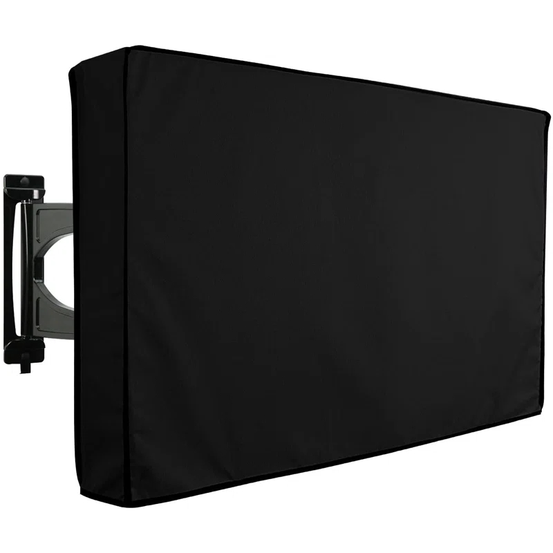 Khomo Gear Universal Weatherproof TV Cover – All-Season Protection for Flat Panel TVs, Water-Resistant, Breathable Material with Remote Pocket
