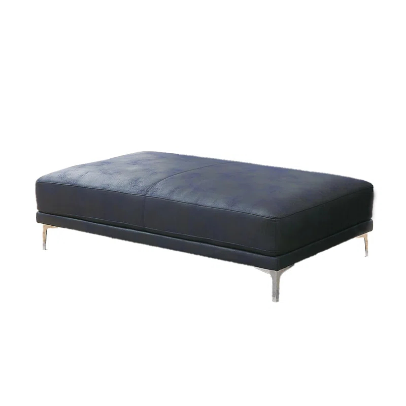 Wade Logan® Awaah Faux Leather Ottoman