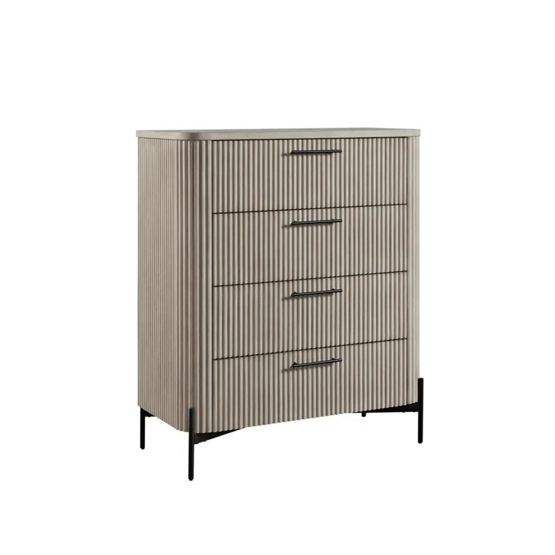 MUSSALLEM AREA RUG SPECIALIST, LLC 4 Drawer Chest - Taupe