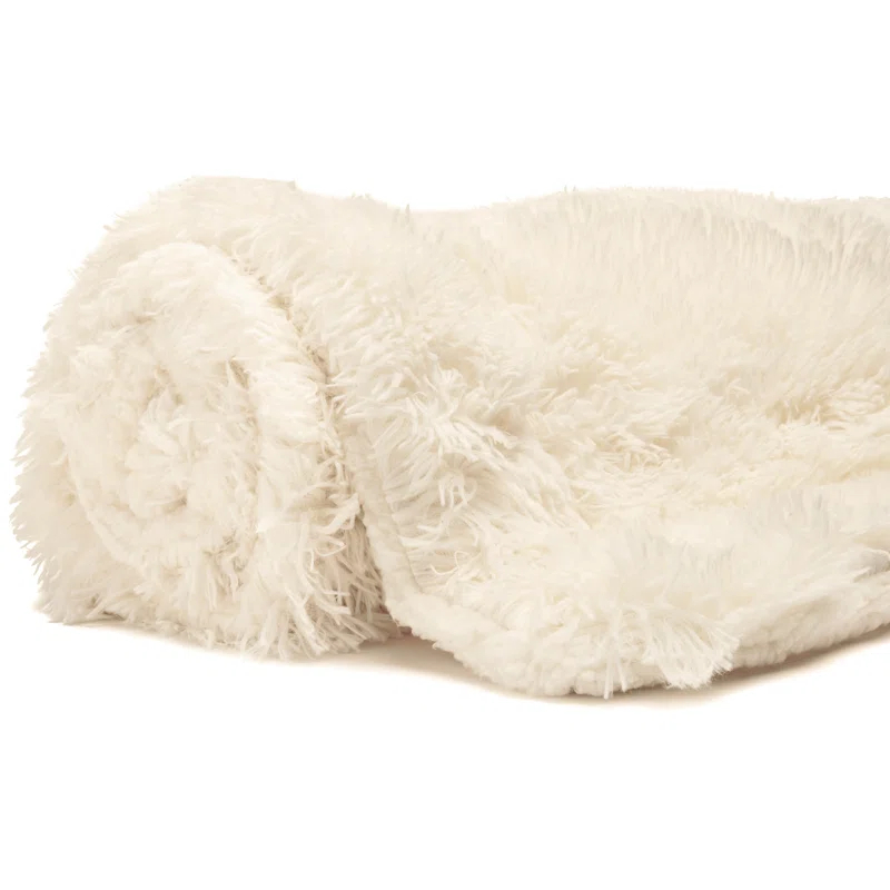 Chanasya Shaggy Shaggy Super Elegent Sherpa Long Fur Throw