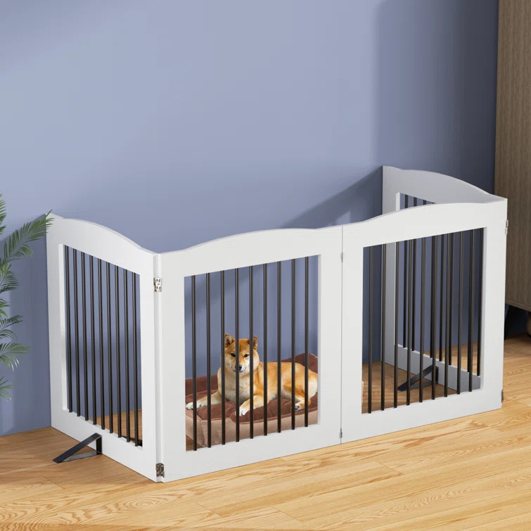 Archie & Oscar™ Freestanding Dog Gates, Foldable Dog Fence Indoor For Stairs, Doorways