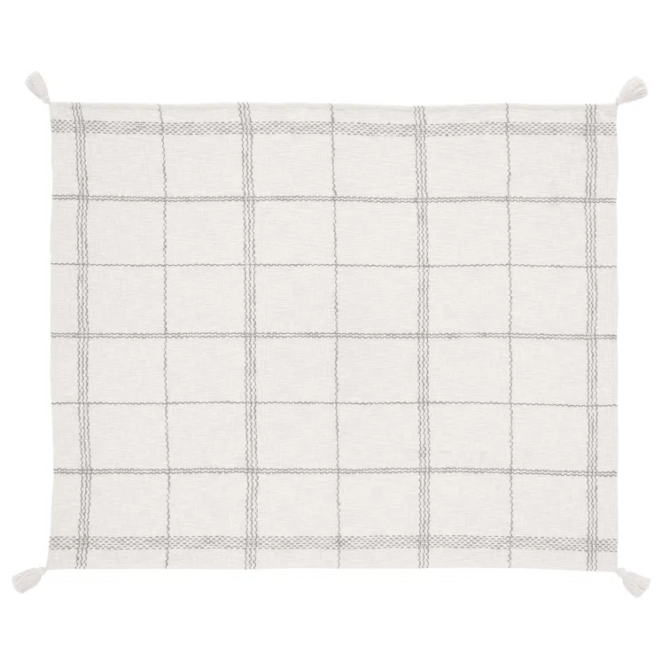 VCNY Piri Plaid Woven Slub Cotton Throw Blanket, 50" x 60"