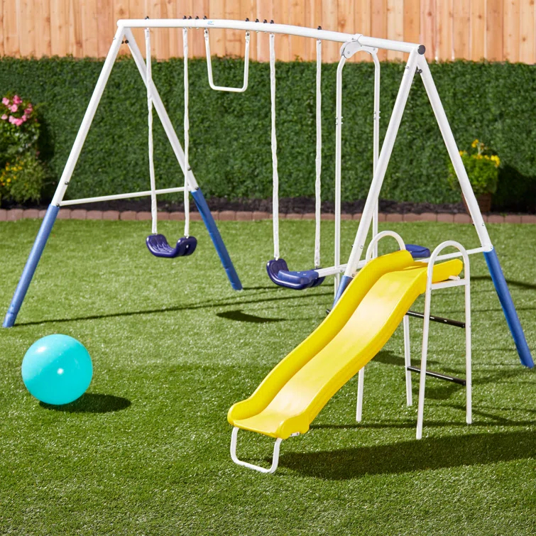 XDP Recreation XDP Recreation Blue Ridge Play Outdoor Backyard Playset Kids Swing Set W/ Slide