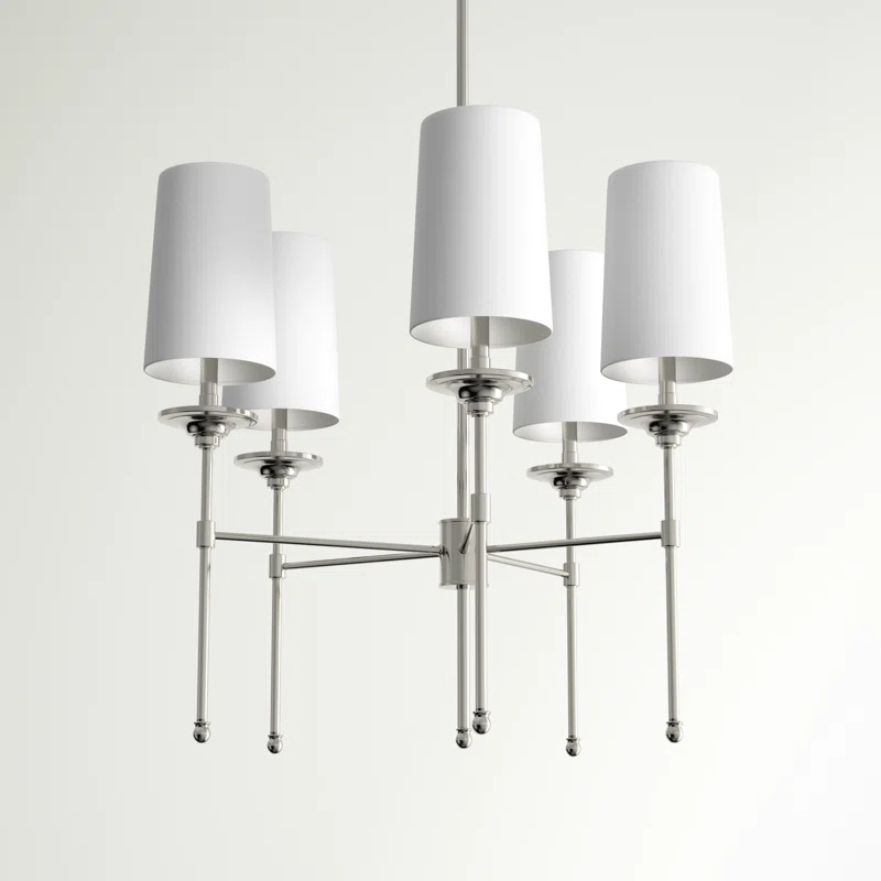 Hayse 5 - Light Dimmable Classic / Traditional Chandelier