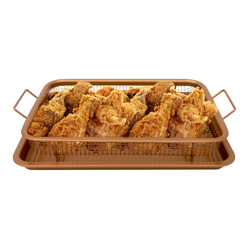 Gotham Steel Nonstick Air Fryer Tray for Oven with Recipe Book - 16" x 12"