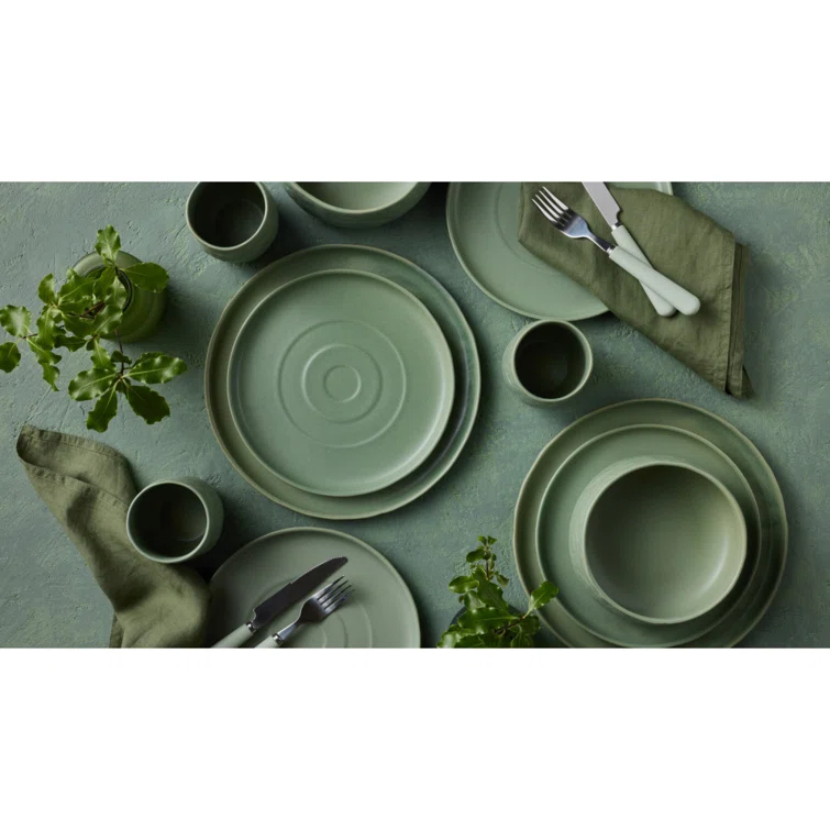 Shosai Stone by Mercer Project Shosai 16-Piece Dinnerware Set Stoneware