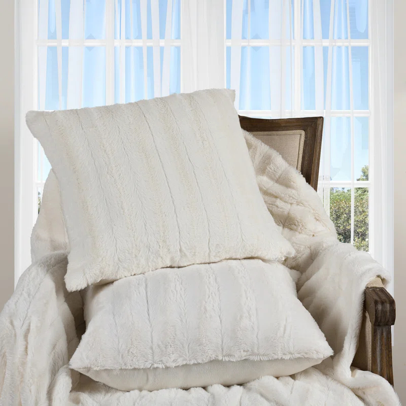 Cheer Collection FRBIN Square Pillow Cover & Insert (Set of 2)