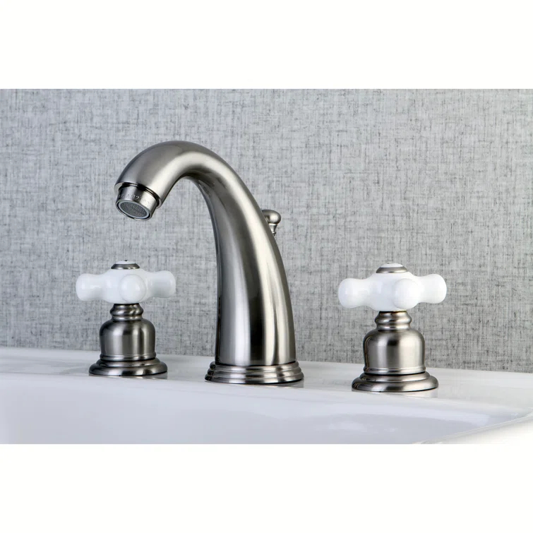 Kingston Brass Kingston Brass Victorian Two-Handle 3-Hole Deck Mount Widespread Bathroom Faucet with Retail Pop-Up Drain KB988PX