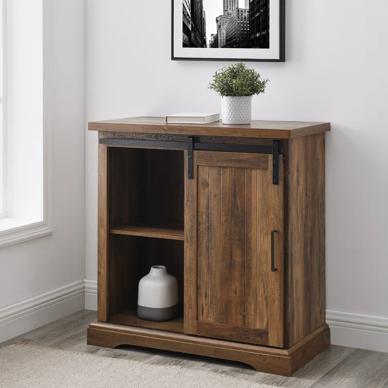 Gracie Oaks Stotfold 32" Sliding Door Accent Server