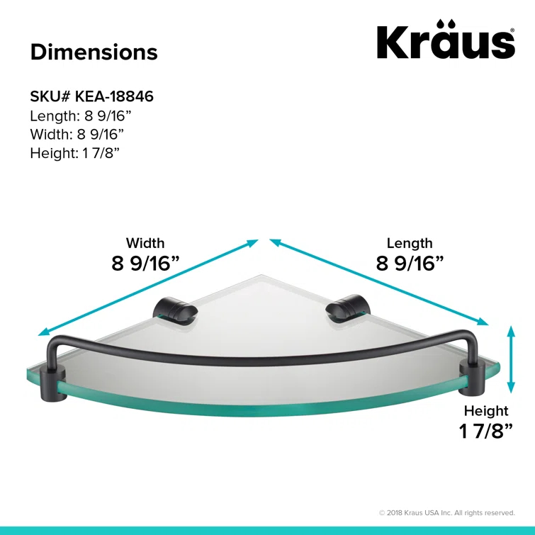 Kraus Elie Triangle Metal Corner Shelf