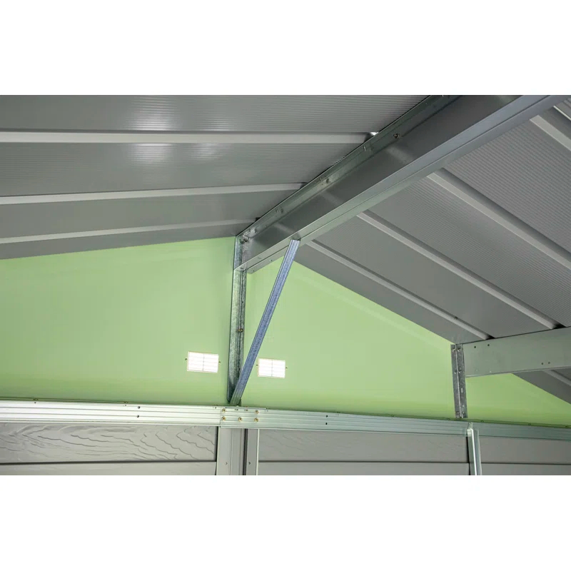 8 ft. W x 8 ft. D Galvanized Steel Storage Shed