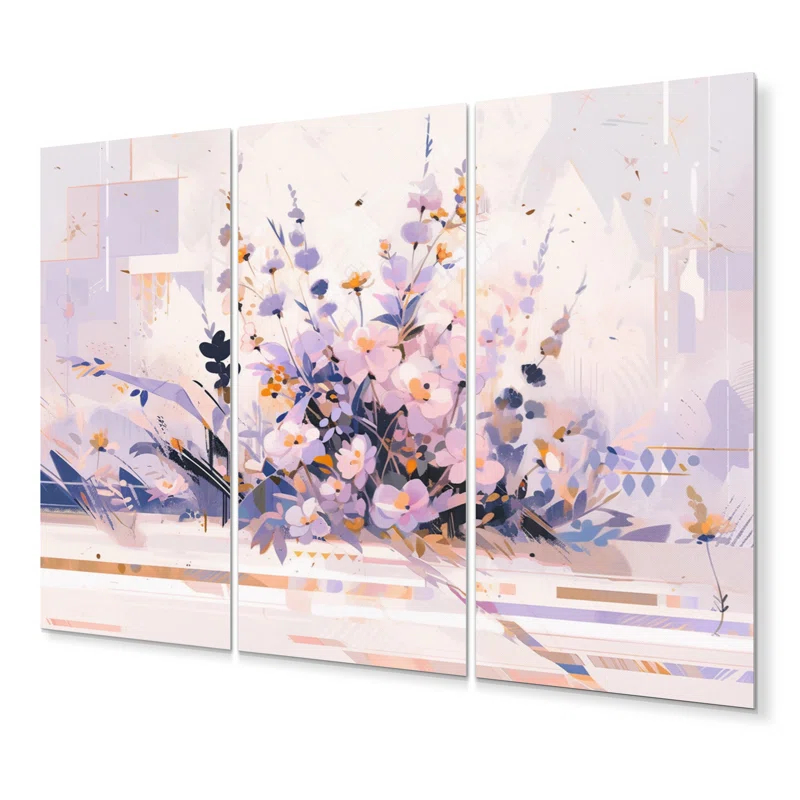 " Symmetrical Abstractions II " 3 - Pieces