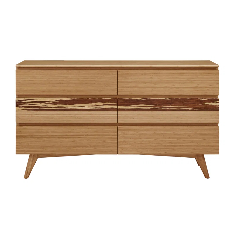 Brayden Studio® Lendella Solid Wood 64'' W 6 - Drawer Dresser