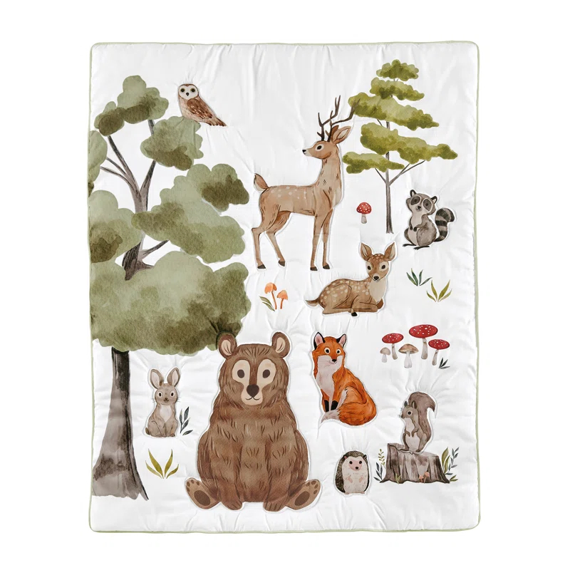 Sweet Jojo Designs Watercolor Woodland Forest Animals 4 Piece Crib Bedding Set by Sweet Jojo Designs