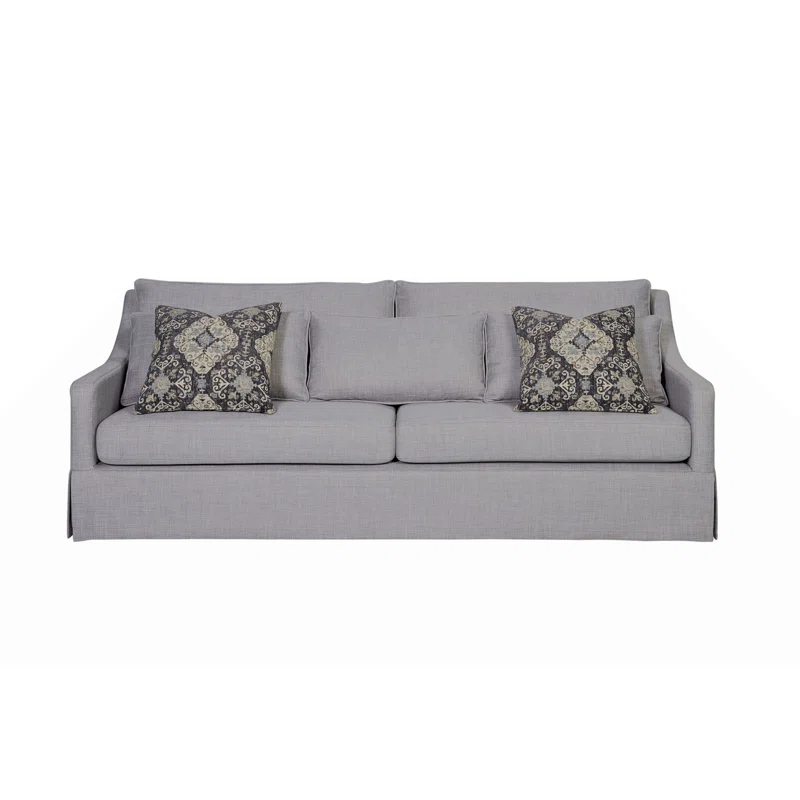 Wildon Home® Sofa With Skirt And Reversable Cushions And 2 Pillows
