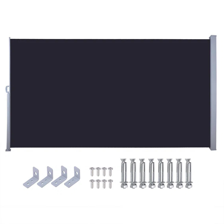 Yescom Yescom D Fabric Black Cover Motorized Retractable Side Awning