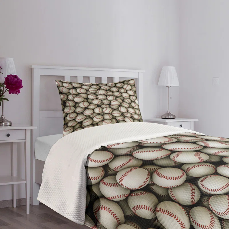Ambesonne Ambesonne Sports Bedspread Baseball Sport Emblem