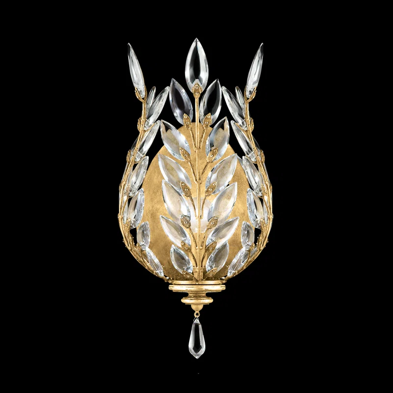 Fine Art Handcrafted Lighting Crystal Laurel 17" Sconce