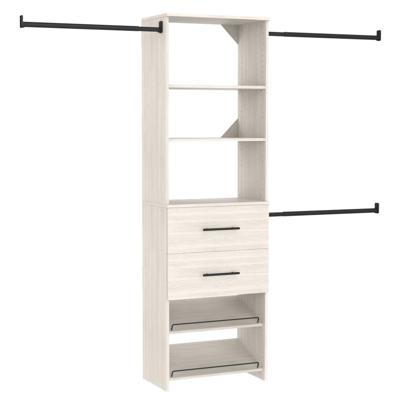 ClosetMaid SuiteSymphony 84" W -120" W Closet System Kit with Drawers and Shoe Shelves