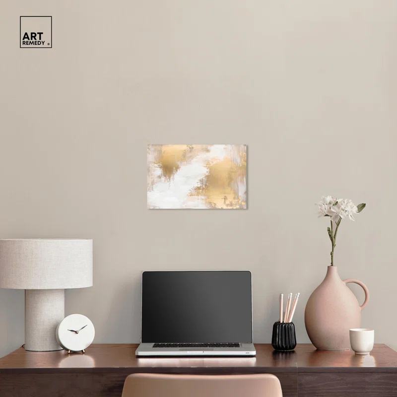 Art Remedy Rushed Golden I Canvas Abstract Art Prints by Art Remedy