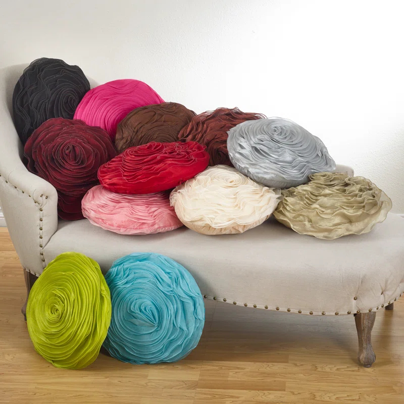 Rose Reversible Throw Pillow