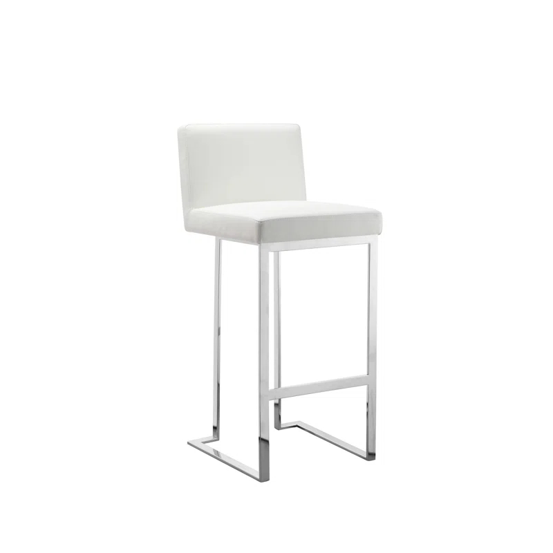 Orren Ellis Christain Upholstered Counter Stool with Metal Frame