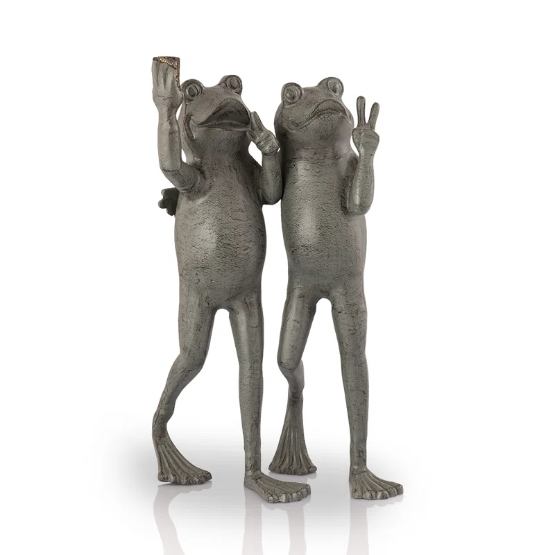 SPI Home Frog Aluminum Garden Statue