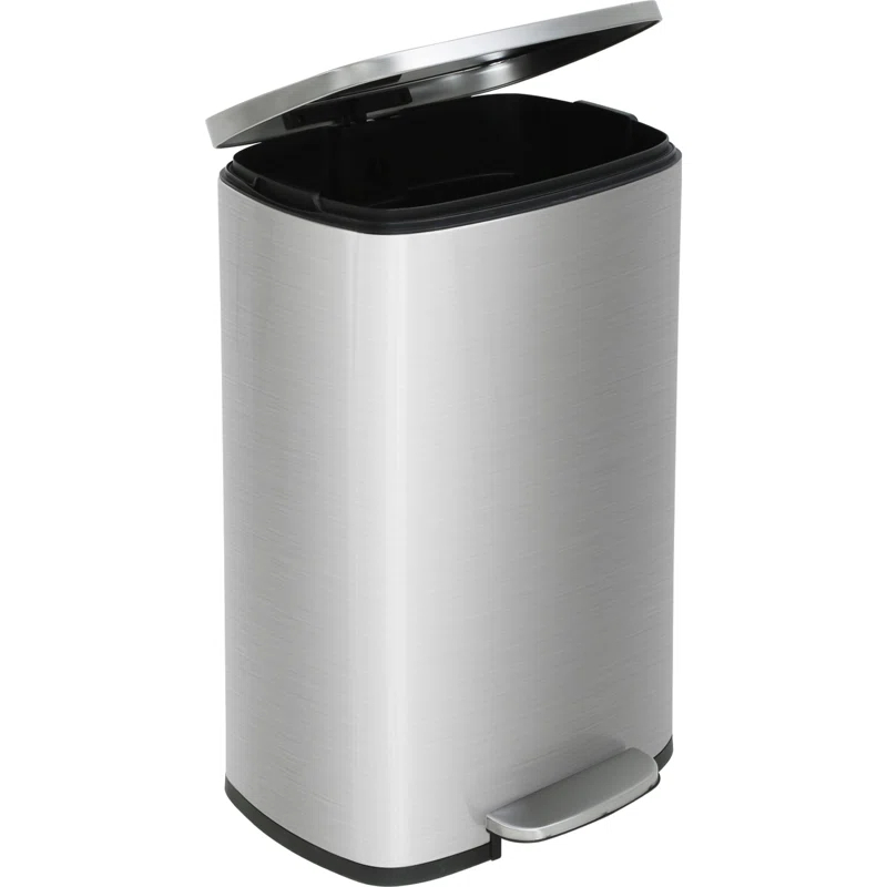 FDW Steel Step On Trash Can - 13 Gallons
