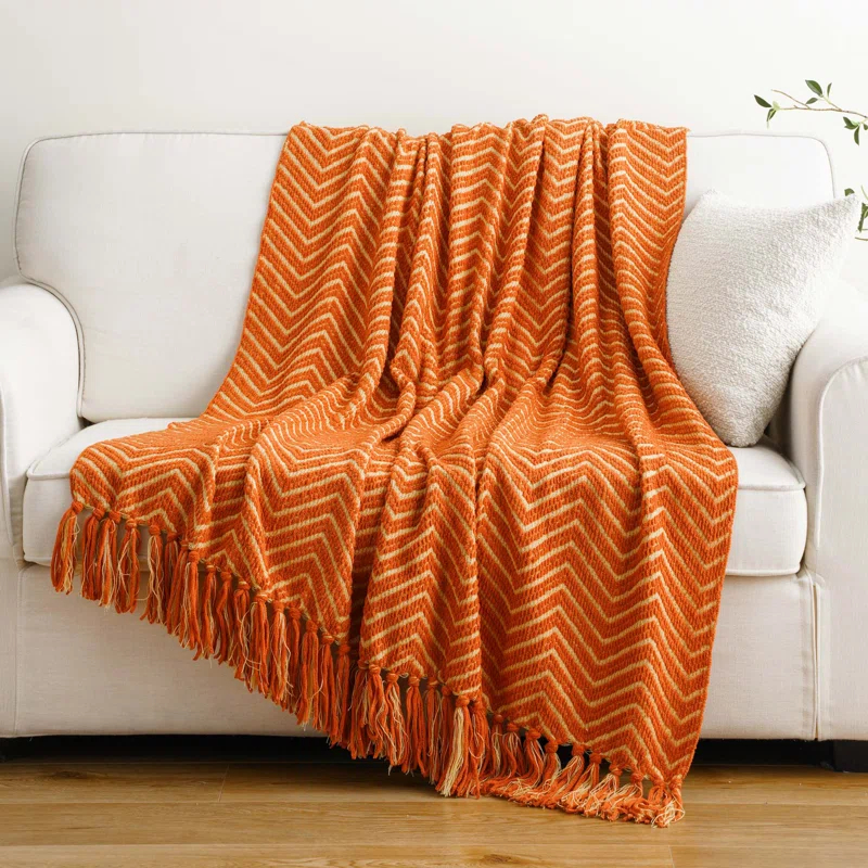 Battilo Home Throw Blanket for Couch, Decorative Knit Grey Blanket for Bed, Super Soft Warm Grey Throws for Room Farmhouse Accent Decor, 50"x60"