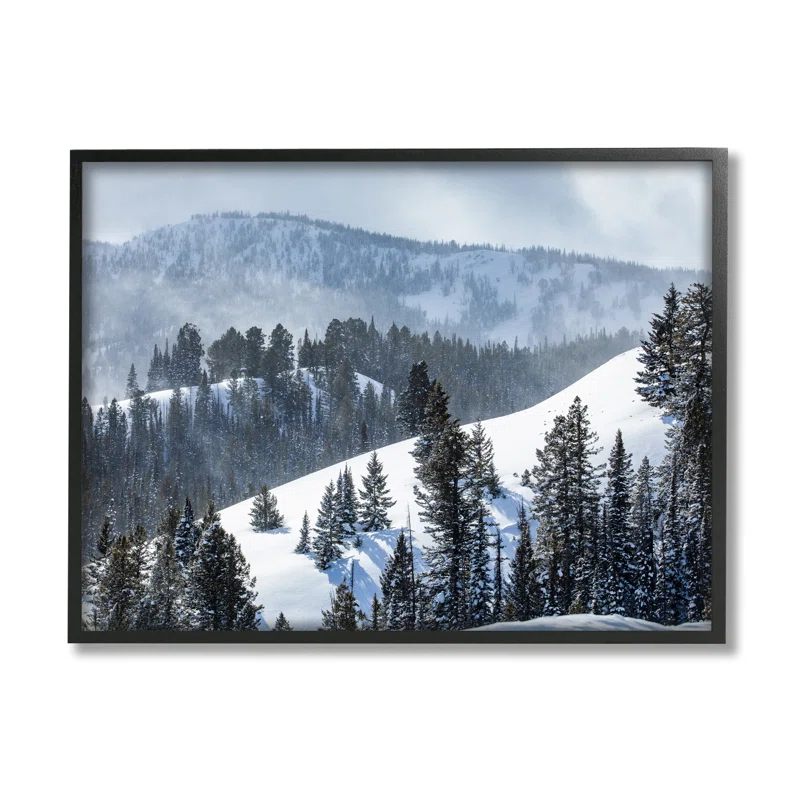 Stupell Industries " Quiet Snowy Mountain Slopes Scattered Fir Trees " by Steve Smith