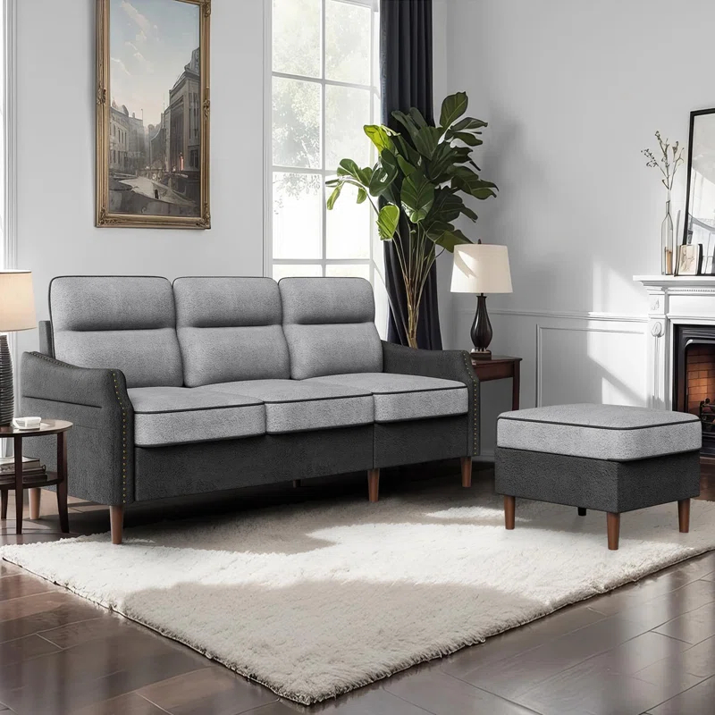 78" Sectional L Shaped Sofa Couch