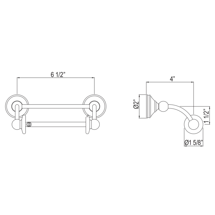 Perrin & Rowe Georgian Era Toilet Paper Holder U.6648EB