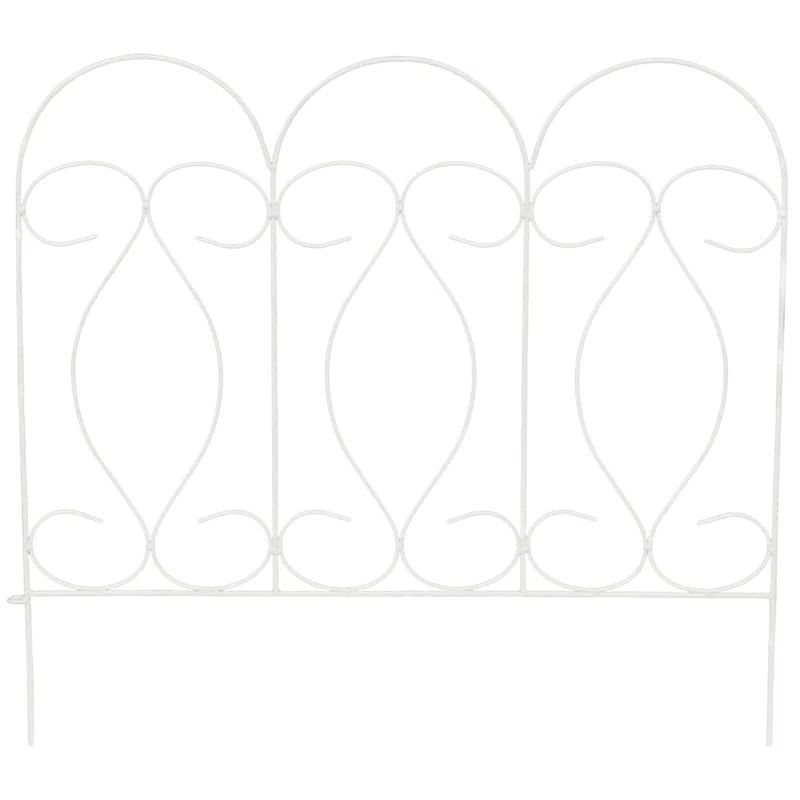SunnyDaze Decor Traditional 24" x 24" Steel Decorative Garden Fence Panels (Set of 5)