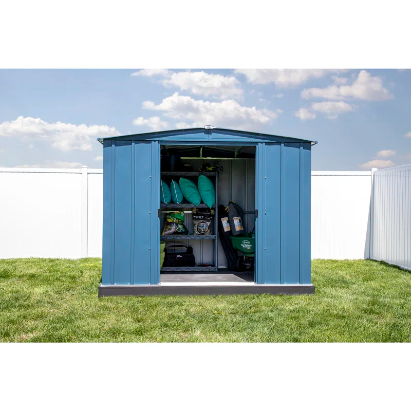 Arrow 8 ft. W x 6 ft. D Galvanized Steel Storage Shed