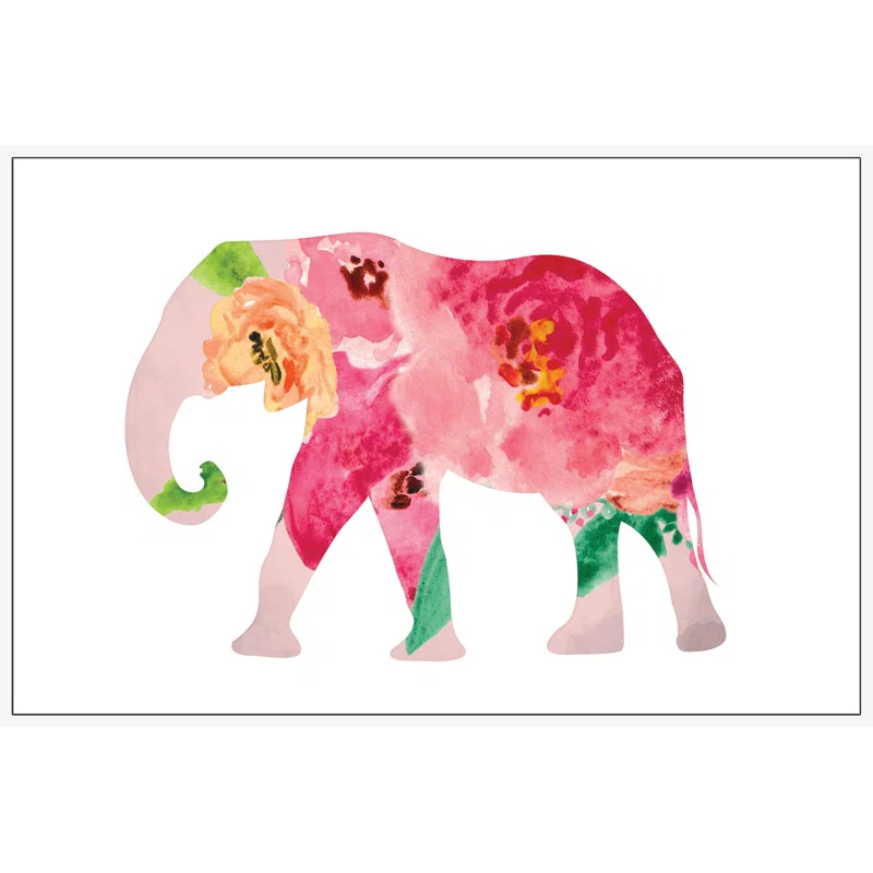 Marmont Hill " Floral Elephant " by Diana Alcala