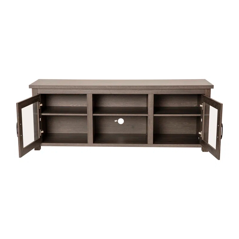 Flash Furniture Hatteras Classic TV Stand for up to 80" TVs with Glass Fronted Doors