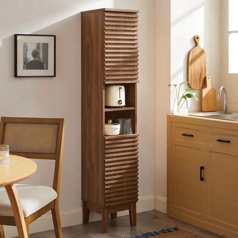 Modway Render Tall Narrow Bathroom Storage Cabinet